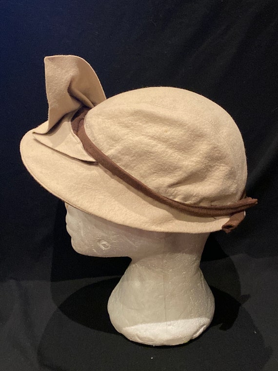 1930s -40s Original Vintage Ladies Felt Hat / 30s… - image 5