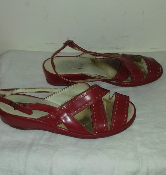 1940s /50s Original Ladies shoes with Fantastic S… - image 2