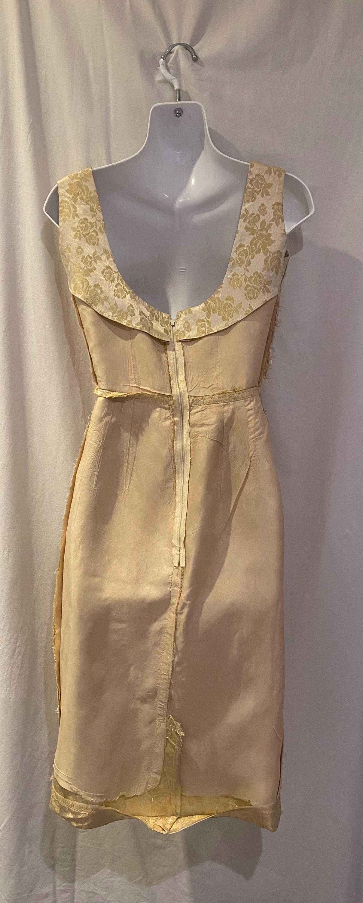green emerald velvet dress Vintage 1950's Gold Wiggle Dress