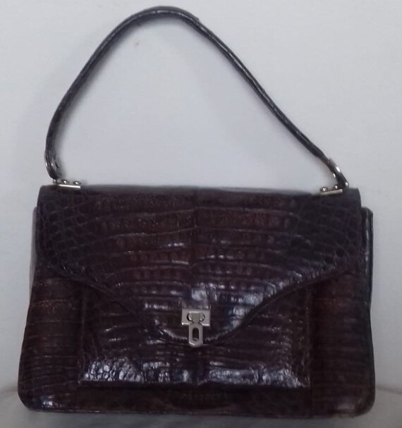 1930s-40s Vintage Ladies Crocodile Handbag -Purse
