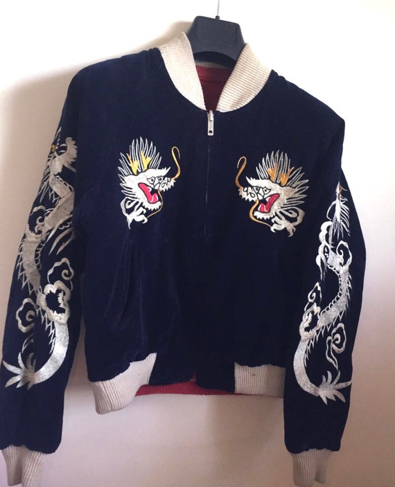Vintage Reversible Sukajan Souvenirjacket /japanese Sukajan Vintage Reversible Sukajan Souvenirjacket /japanese Sukajan