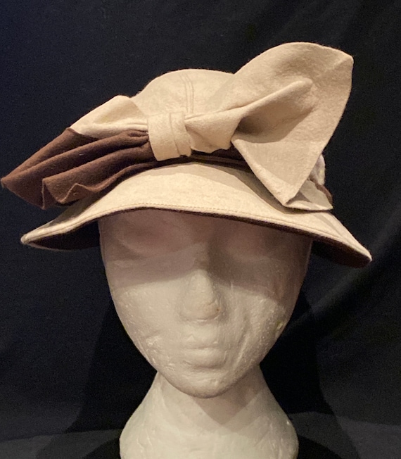 1930s -40s Original Vintage Ladies Felt Hat / 30s… - image 1