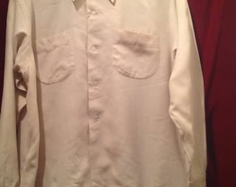 1940s - 50s Vintage Rayon Bowling Shirt / Size - Extra Large
