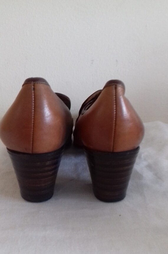 1940s SMALL women leather shoes / Make - Baker of… - image 5