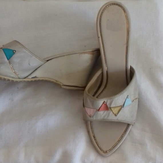 1940s / 50s Mule / Sandals Shoes  - make Footwear… - image 4