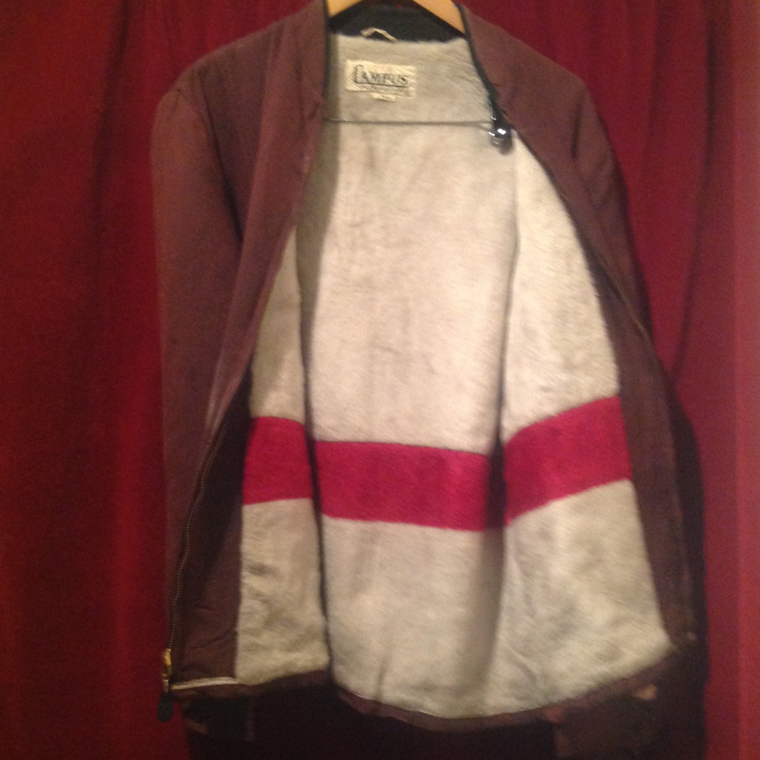 1940s - 50's Rayon Jacket With a Wool Lining / Label 1940s - 50's Rayon Jacket With a Wool Lining / Label