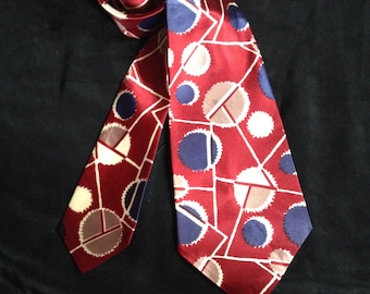 1950'S Vintage Mens Neck Tie / Selected Fabrics / Resilient Construction