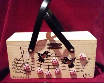 1950s Enid Collins / Original Box Bag by Collins of Texas/ Humming a Tune./ 50s Vintage Bag