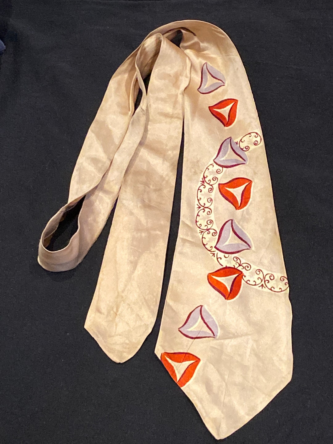 1940's ヴィンテージ ネクタイ ビンテージ40's☆総柄ネクタイ☆191126s8古着雑貨小物USAメンズ