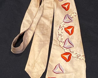 1940s - WW11 Vintage Mens Necktie / Label - SOLIO 5