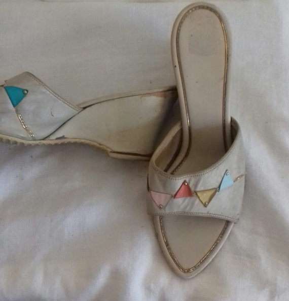 1940s / 50s Mule / Sandals Shoes  - make Footwear… - image 10