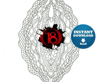 Download Vagina Coloring Book Etsy