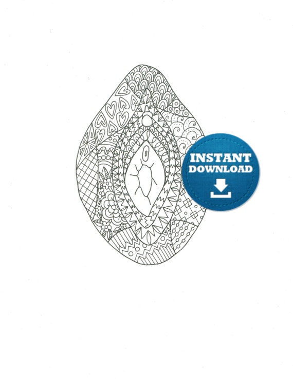 Instant Download Vagina Coloring Page Naughty Adult Coloring Etsy