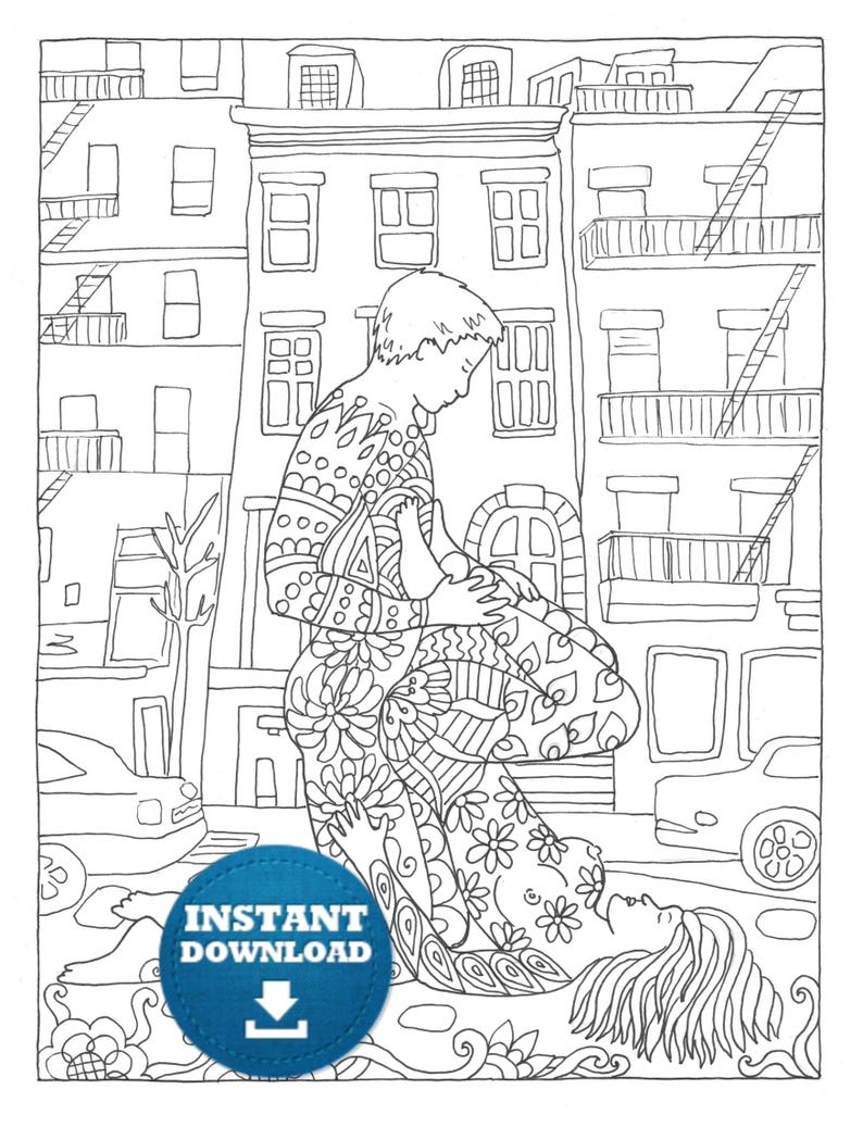 Instant Download Sex Positions Coloring Page Naughty Adult Etsy