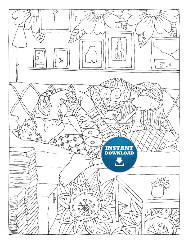 Instant Download Sex Positions Coloring Page Naughty Adult Etsy