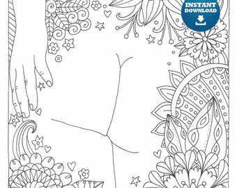 Butt Coloring Book Etsy