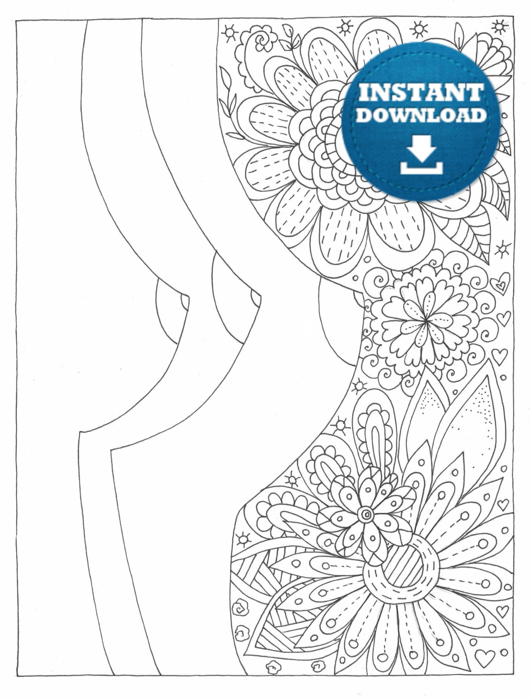 Download Instant Download Boobs Coloring Page Naughty Adult Coloring Etsy