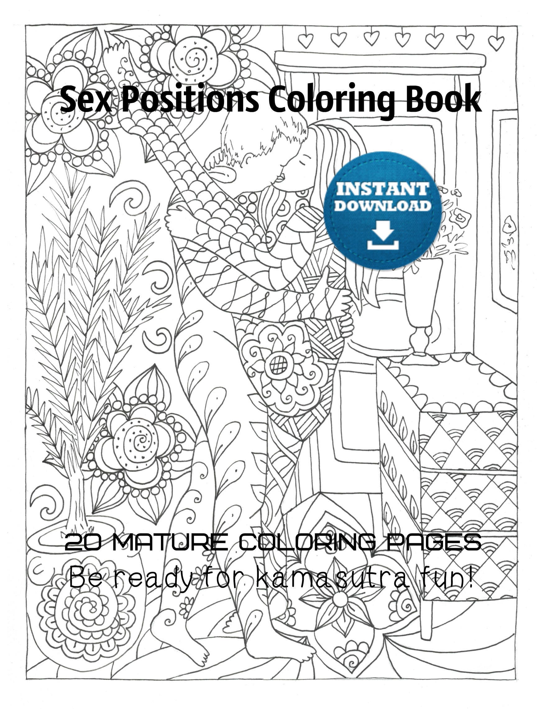 Sex Positions Coloring Book 20 Pages Instant Download Naughty - Etsy ...