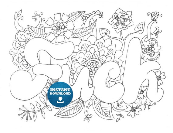 Instant Download Fuck Coloring Page Naughty Adult Coloring Etsy Instant Download Fuck Coloring Page Naughty Adult Coloring Etsy