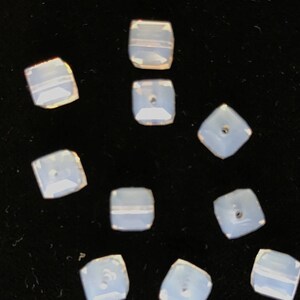 5601 Swarovski® 6mm Cube - White Opal - Pkg of 12 pieces
