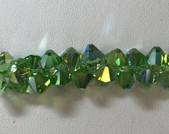 6301 Swarovski® Top drilled 8mm Bicone - Peridot AB - 20 pieces