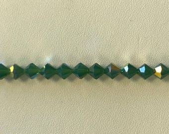 5301/5328 Swarovski® 6mm Bicone - Palace Green Opal AB - 36 pieces