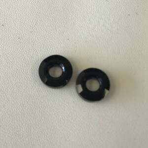5139 Swarovski® 12.5mm Ring Bead -JET - 2 pieces