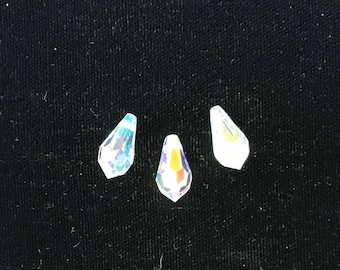 6000 Swarovski® 13mm Teardrop Pendant - Crystal AB - package 6 pieces