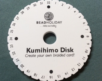 6” large Kumihimo foam disk - standard thickness 32 slot round braided rope loom