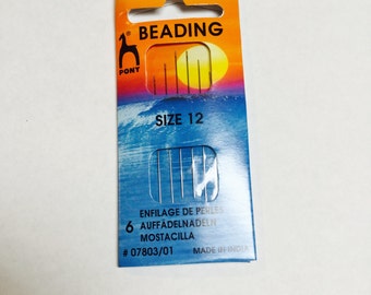 Size 12 Beading Needles - 2 Package (12) - #T008