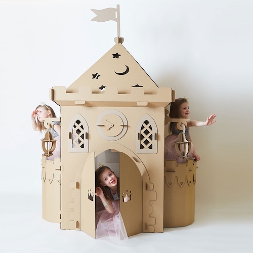 Princess Castle Playhouse. Cardboard Magic Castle. Fortress Etsy