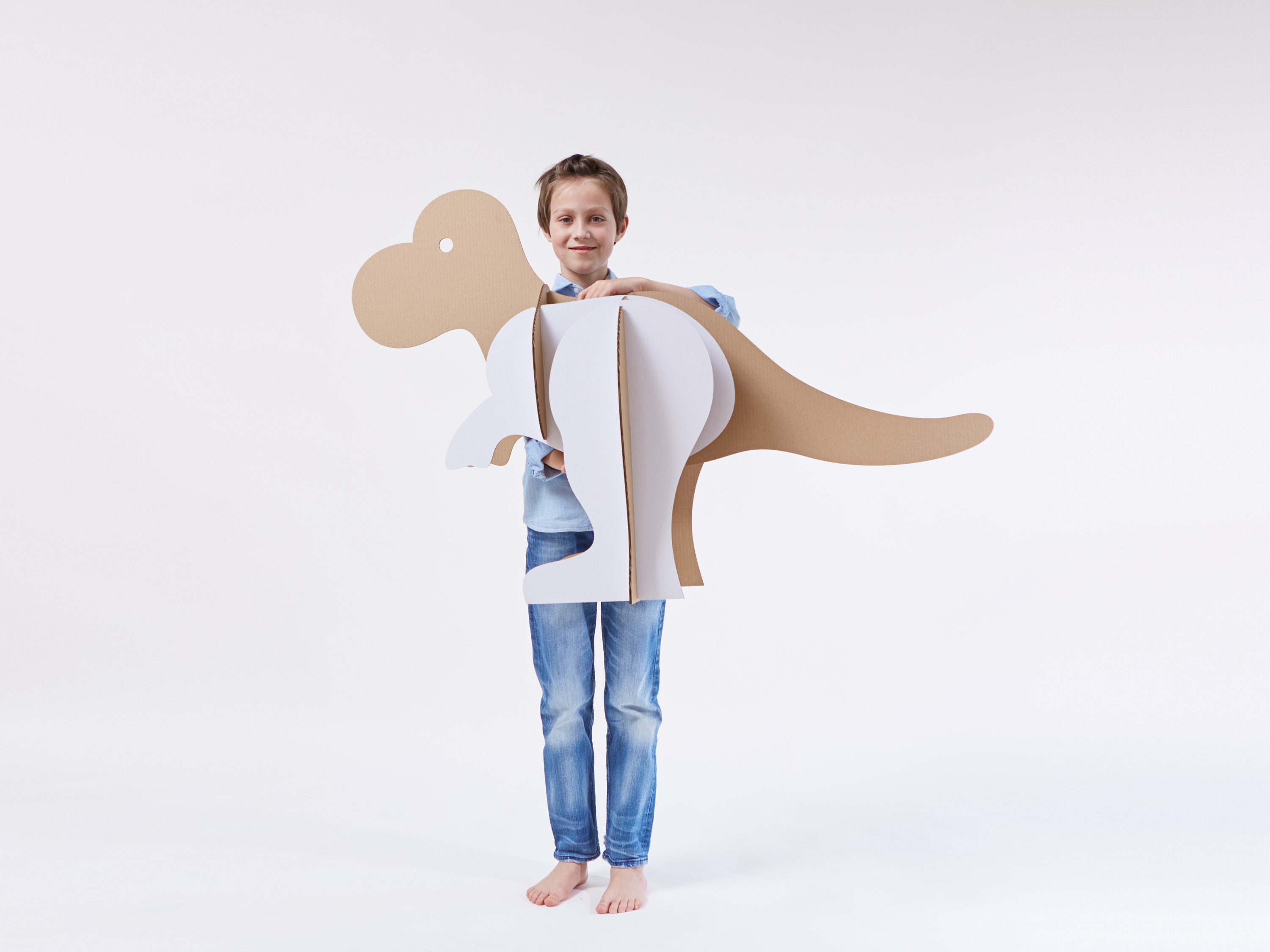 Big Standing Cardboard Dinosaur Trex. Large Cardboard Etsy