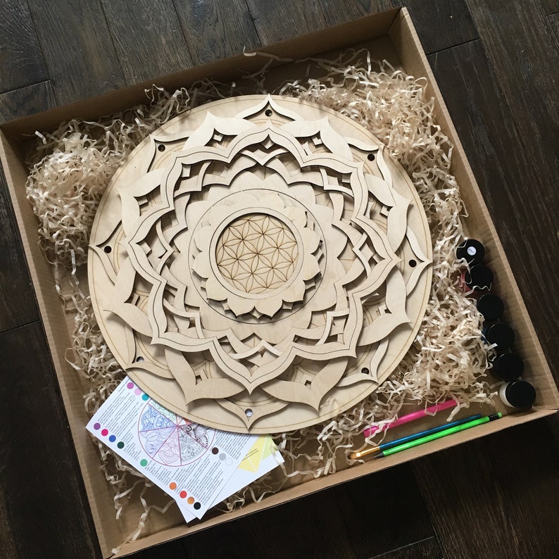 Mandala ART Painting Kit Wooden Mandala Paint Kits for Etsy