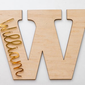 Letrero personalizado con nombre de carta de pared grande de 10 PULGADAS / Letrero con nombre de puerta / Decoración de guardería / Primer regalo de cumpleaños