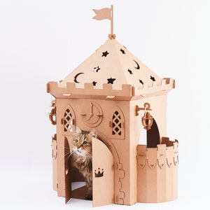 Personalized Pet furniture | Custom Cardboard Pet Fortress | Playhouse for Small Pet image 2
