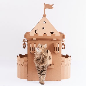Personalized Pet furniture | Custom Cardboard Pet Fortress | Playhouse for Small Pet image 8