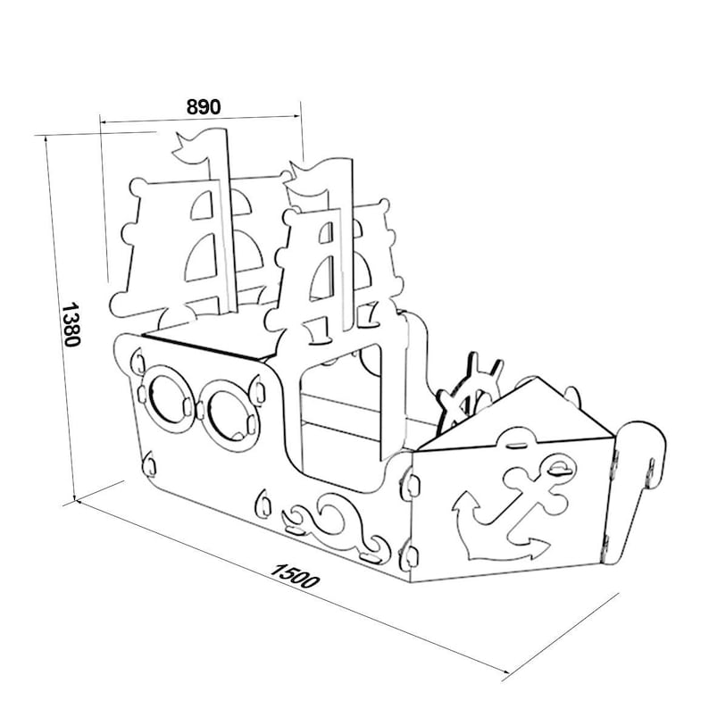 Cardboard ship playhouse. Cardboard Pirate Ship