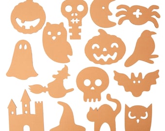 Halloween Cut Files | Halloween Silhouettes Dxf | Laser cutting SVG | Halloween Craft for DIY | Laser Cutting Silhouettes Template |