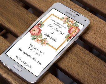 Wedding Invitation | Digital Download | Editable  | Two Sizes