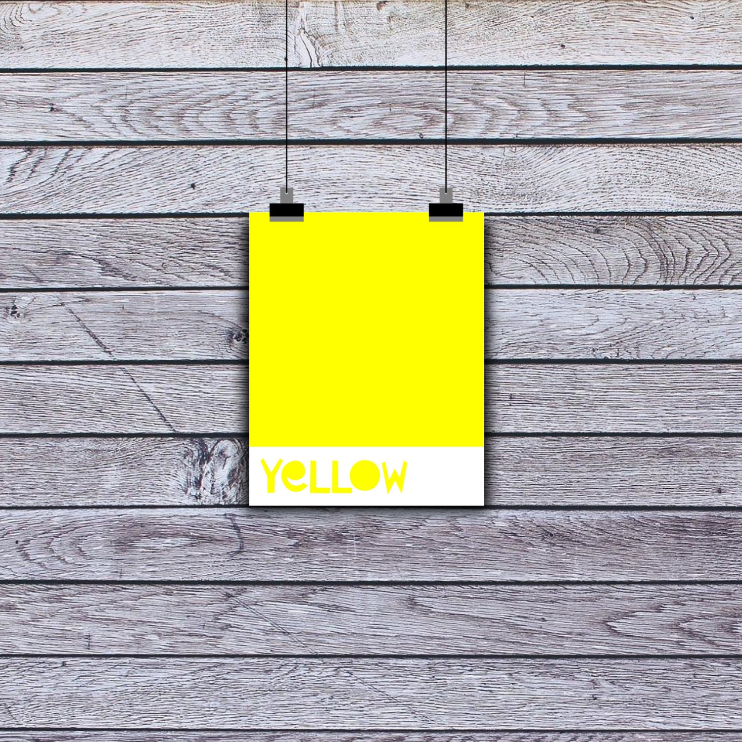 Yellow Printable Art Nursery Decor Color Print Instant | Etsy