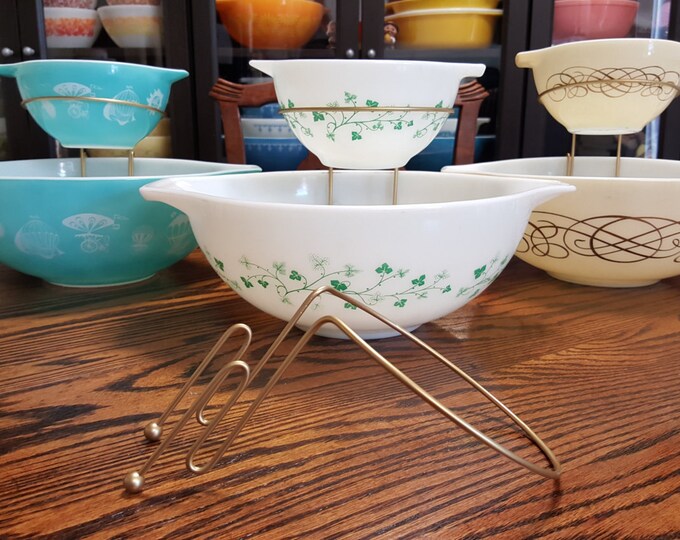 HANDMADE Stainless Steel Bracket for Vintage Pyrex Chip & Dip Set