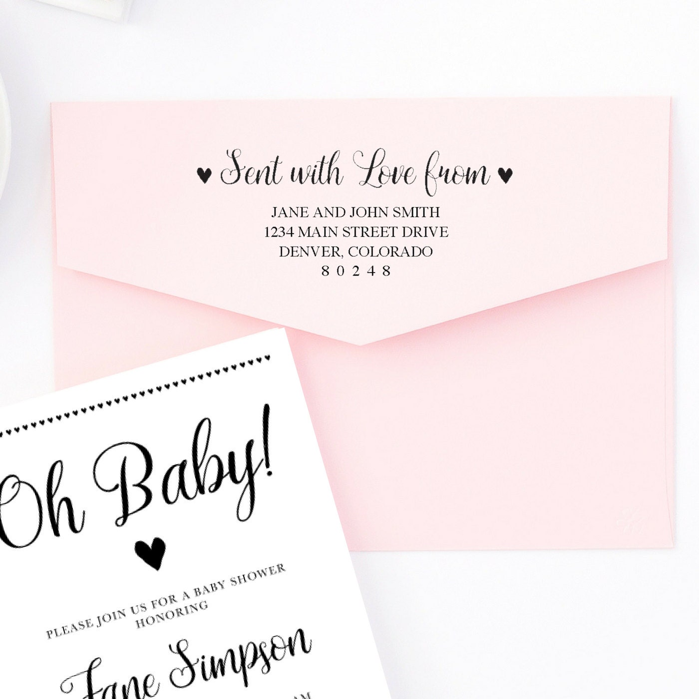 Printable Editable Envelope Address Template Baby Shower Etsy