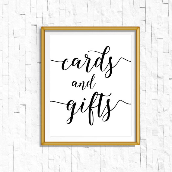 DIY PRINTABLE Cards and Gifts Sign Instant Download | Etsy