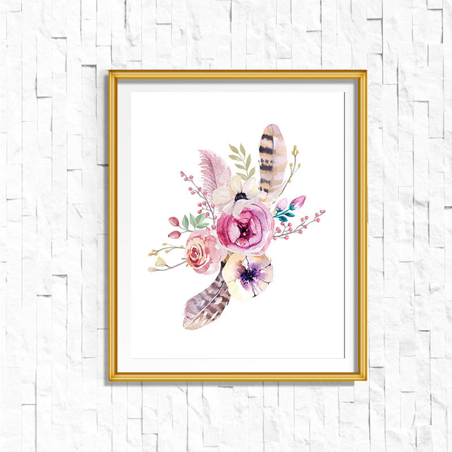 Instant Download Printable Floral Print Boho Wall Art Boho | Etsy