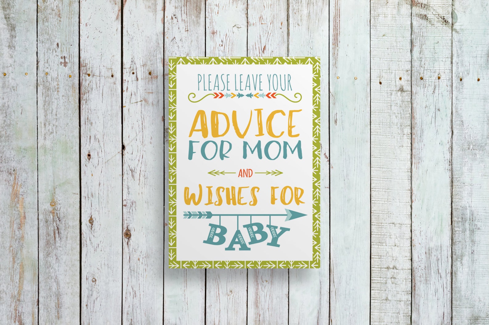 DIY PRINTABLE Advice for Mom to Be Sign and Advice Cards | Etsy