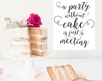 DIY PRINTABLE Black Cake Sign | Instant Download Wedding Ceremony Reception Sign | Rustic Calligraphy Dessert Table Sign| Suite | WB1