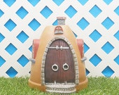 Fairy Garden House Planter Pot Flipped Upside Down, Miniature Gardening Figurine 30004999D