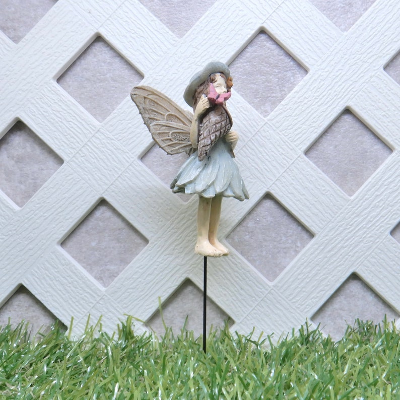 Terrarium Accessory Fairy Garden Miniatures Fairy World Garden Figurine Fairy Garden Fairy Catching Butterflies #0091WFG Fairy Molly