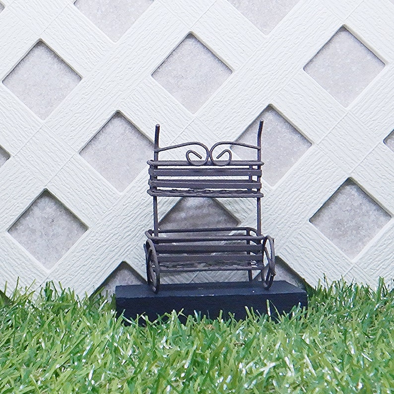 Miniature Gardening Figurine #50753MDI Mini Garden Plant Cart Stand