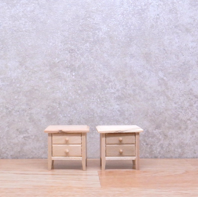 Unfinished Wood Miniature Nightstands Furniture Fairy Garden Etsy